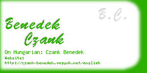 benedek czank business card